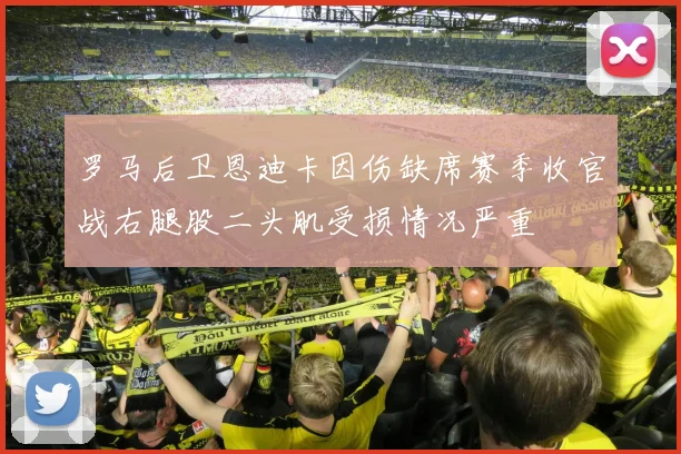 罗马后卫恩迪卡因伤缺席赛季收官战右腿股二头肌受损情况严重